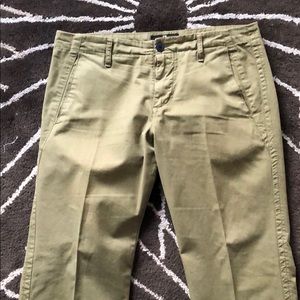 Kasil Workshop Olive Green Truman Chinos Pants- 34
